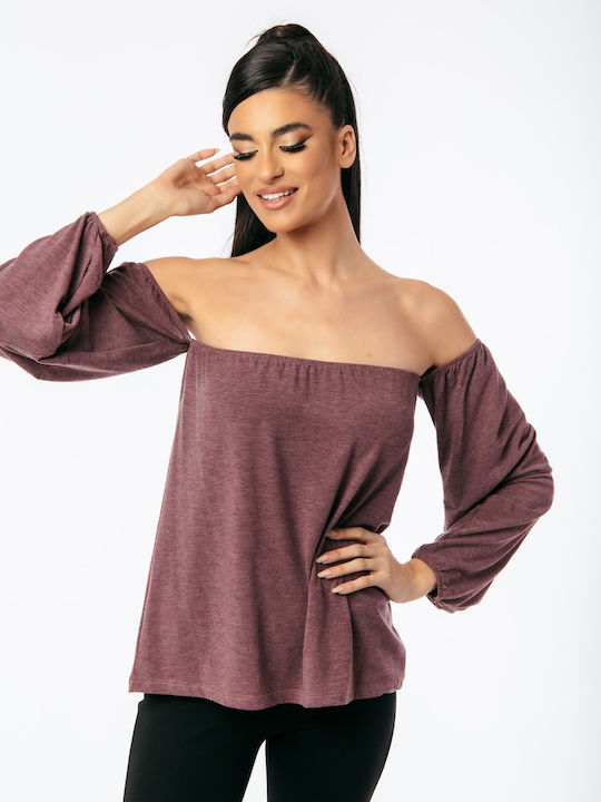 Women's Blouse Strapless Gray