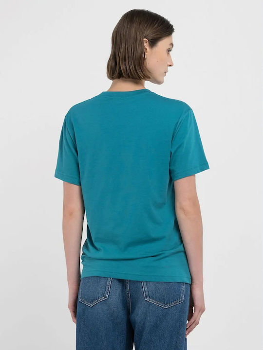 Women's Blouse Short Sleeve Petrol (Item J062)