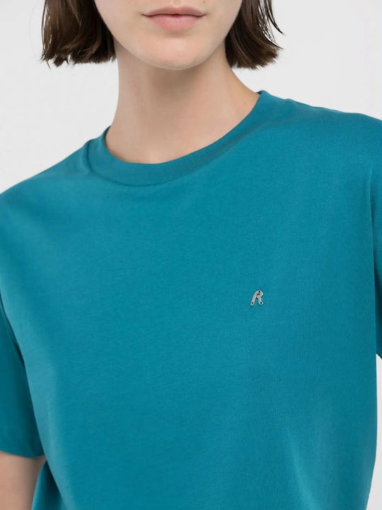 Women's Blouse Short Sleeve Petrol (Item J062)