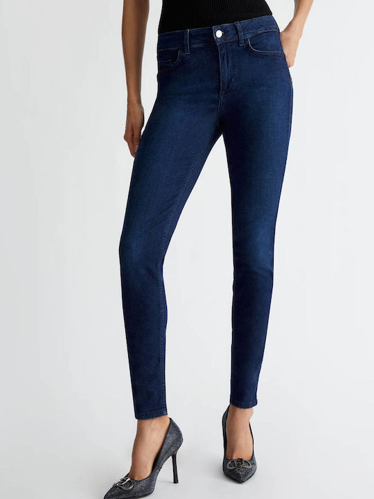 Liu Jo Divine High Waist Women's Jean Trousers in Slim Fit Denim Blue