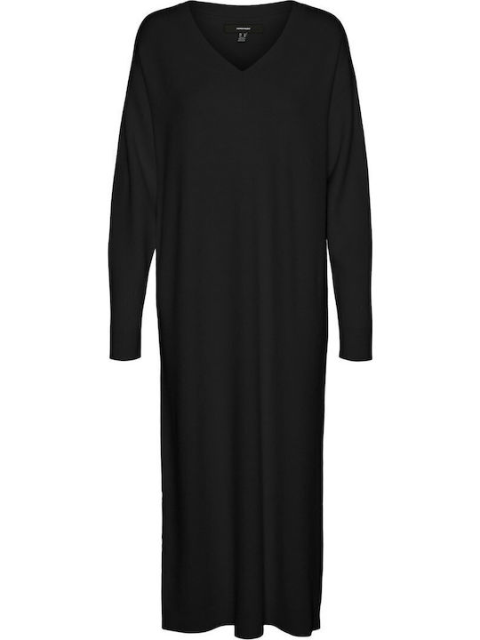 Midi Φόρεμα Πλεκτό Black