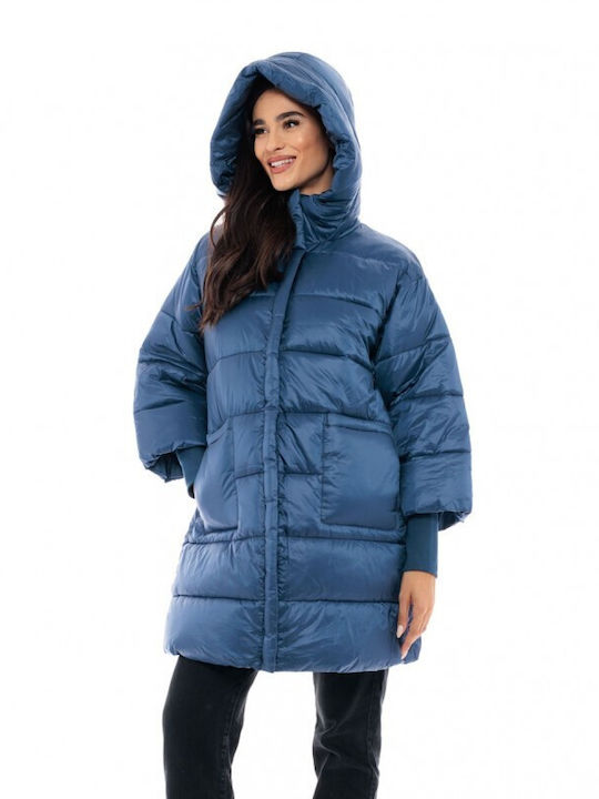 Splendid Women's Long Lifestyle Jacket for Winter Navy