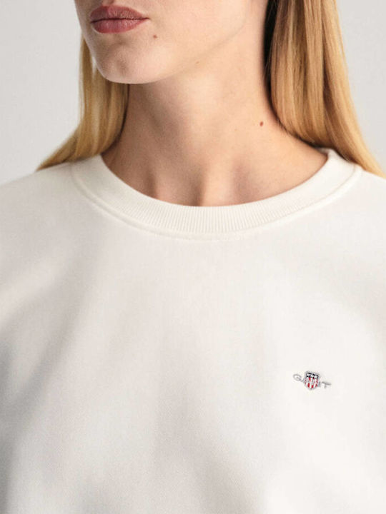 Shield C-neck Sweat Γυναικείο Φούτερ White
