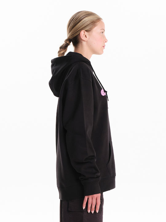 Women's Sweatshirt Hooded Black