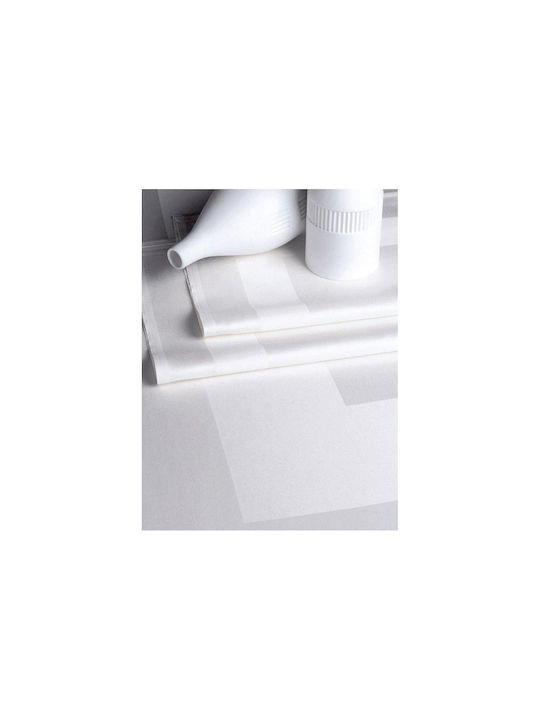 Sunshine Καρέ Τραπεζομάντηλο Δαμάσκ White 150x150εκ.