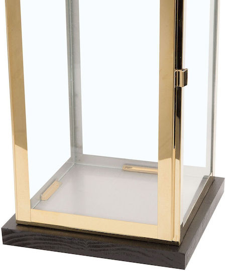 Beliani Glass Lantern Gold 19cm