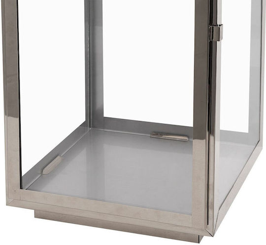Beliani Metallic Silver Lantern 18cm