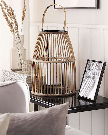 Beliani Laterne Bamboo Beige 23cm