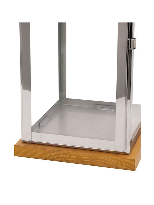 Beliani Glaslaterne Silber 19cm