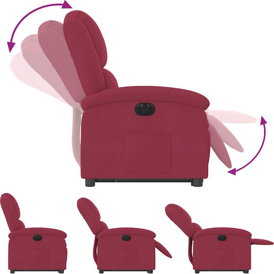 Relax Armchair with Footstool Bordeaux 71x86.5x99.5cm