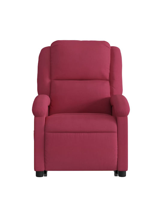 Relaxsessel mit Fußhocker Samt Bordeaux 71x86.5x99.5cm