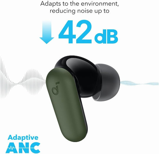 Soundcore by Anker P30i In-ear Bluetooth Handsfree Earphones with Sweat Resistance and Charging Case Green