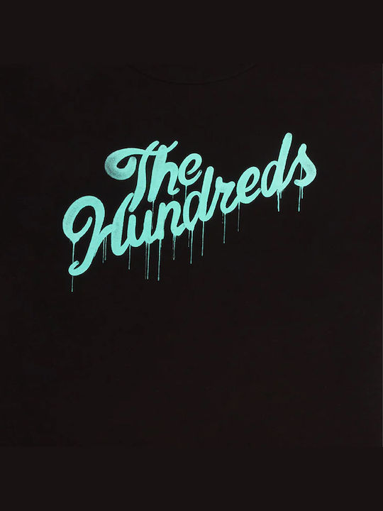 The Hundreds Drip Slant T-shirt Bărbătesc cu Mânecă Scurtă Negru