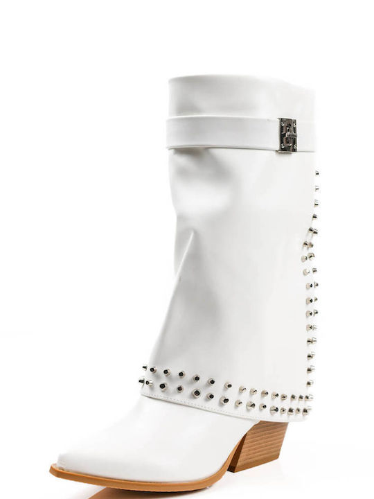 Ligglo Women's Cowboy Boots White