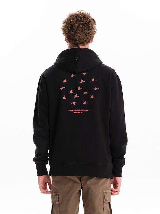 Herren Sweatshirt mit Kapuze Schwarz