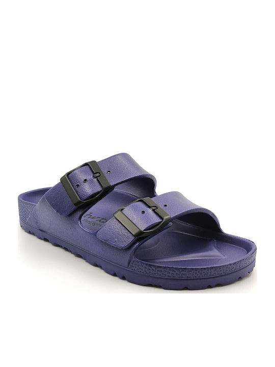Women's Flat Sandals Anatomic in Navy Blue Color