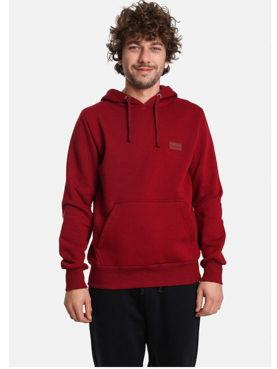 Paco & Co Men's Sweatshirt with Hood and Pockets Rio Red