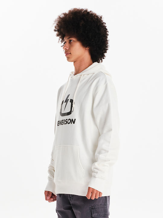 Emerson Herren Sweatshirt mit Kapuze Weiß