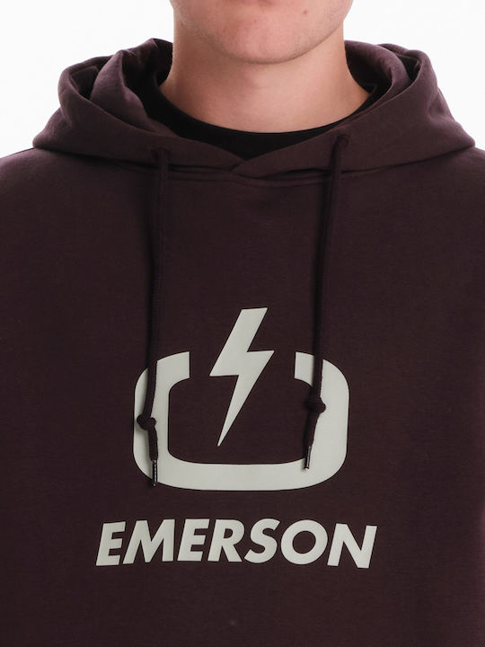 Sweatshirt with Hood Burgundy
