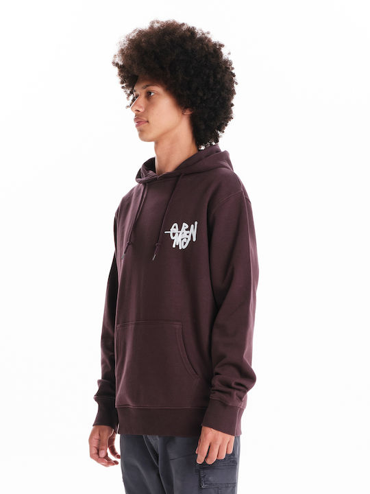 Emerson Herren Sweatshirt mit Kapuze Burgundisch