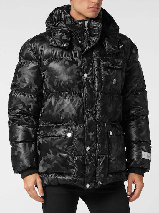 Philipp Plein Herren Jacke Puffer Schwarz