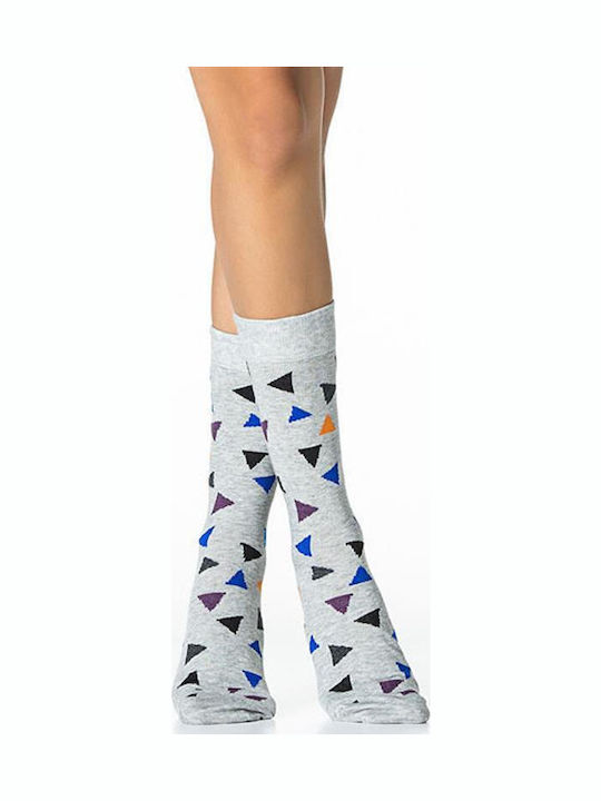 Inizio Women's Patterned Socks Gray