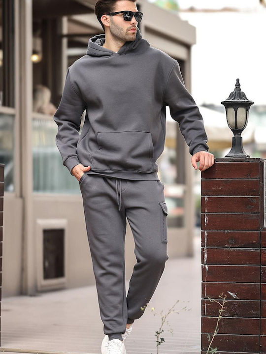 madmext Herren-Sweatpants-Set Charcoal