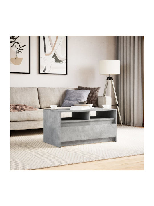 Rectangular Coffee Table Grey Concrete L90xW50xH45.5cm