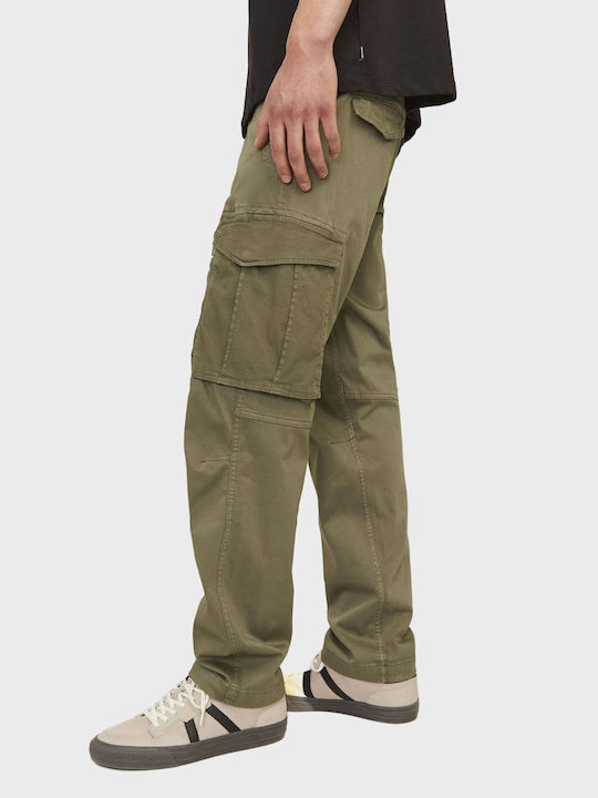 Jack & Jones Men's Trousers Cargo in Relaxed Fit Olive