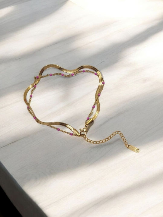 Vergoldete Stahl Fußarmband