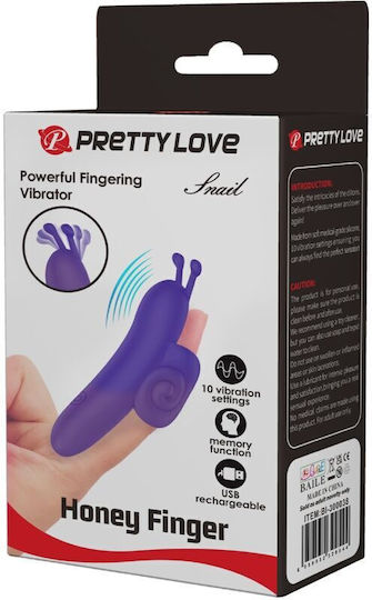Pretty Love Snail Powerful Vibrator Finger 10cm Lila