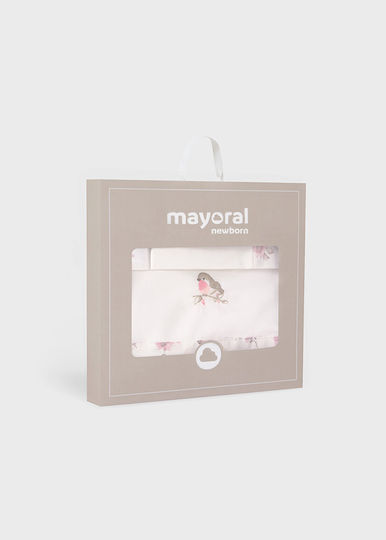 Mayoral Baby Bettlaken Für Krippe Baumwolle Rouge Weiß 60x120cm