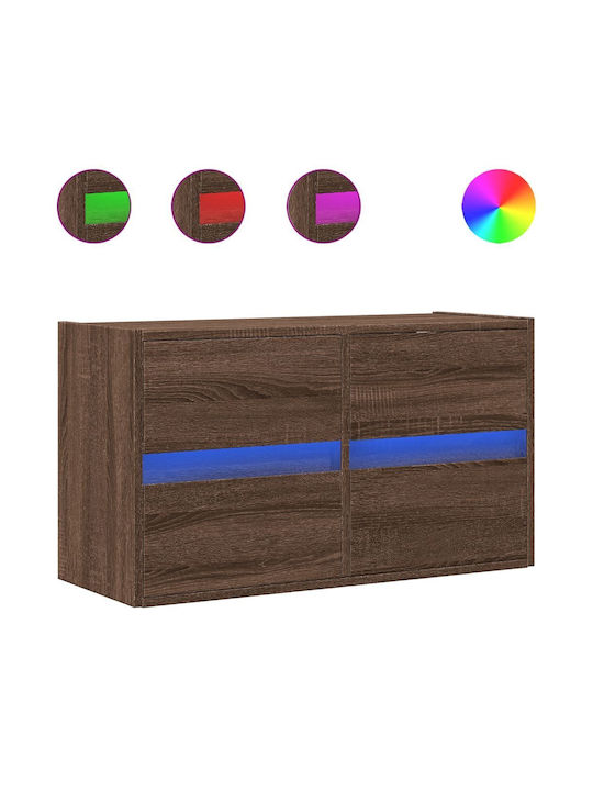 vidaXL TV Stand Brown Oak M80xD31xH45cm