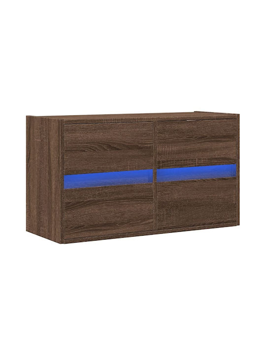 vidaXL TV Stand Brown Oak M80xD31xH45cm