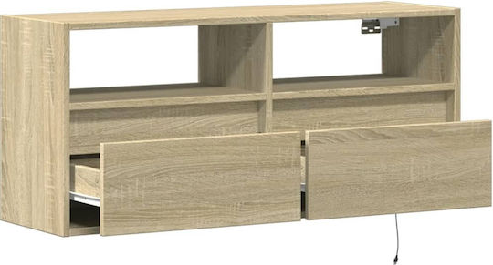Έπιπλο Τηλεόρασης Καφέ Μ100xΠ31xΥ45cm