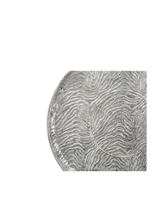Beliani Metallic Decorative Tray Round