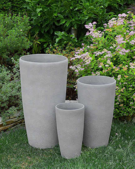 Beliani Gray Flower Pot 31x31x58cm