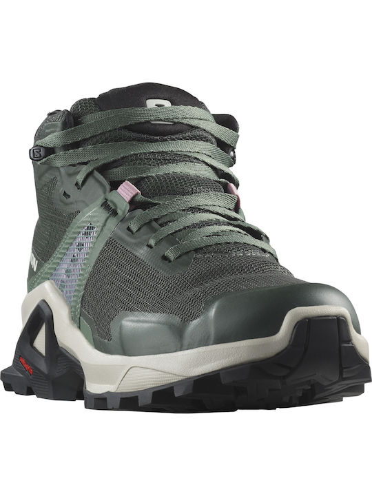 Salomon Kids Hiking Boots X Raise Mid Waterproof Khaki