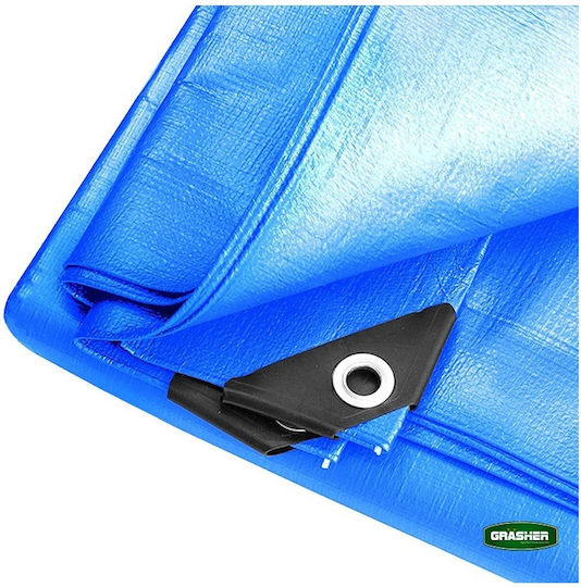 Grasher Waterproof Tarpaulin 120gr/m² 8x5m. Light Type Blue