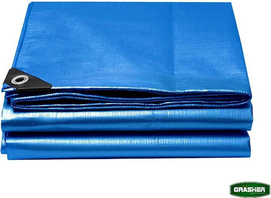 Grasher Waterproof Tarpaulin 120gr/m² 8x5m. Light Type Blue