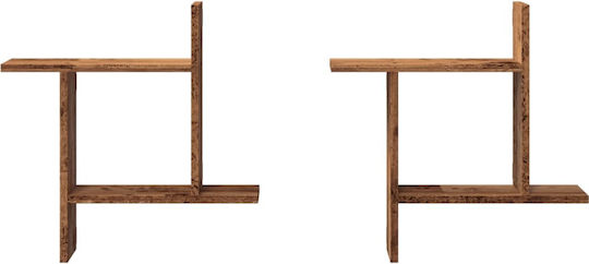 Ράφια Καφέ (2τμχ) 50x12x50εκ.