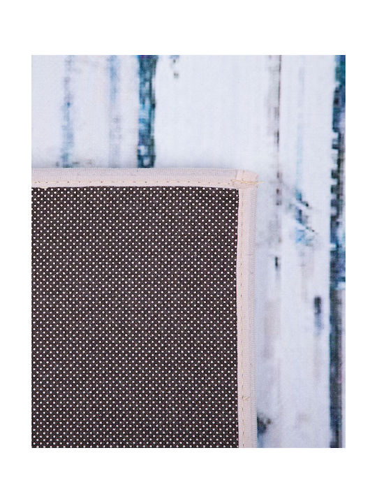 Beliani Burdur Αντιολισθητικό Χαλί Διάδρομος Blue 80x150cm