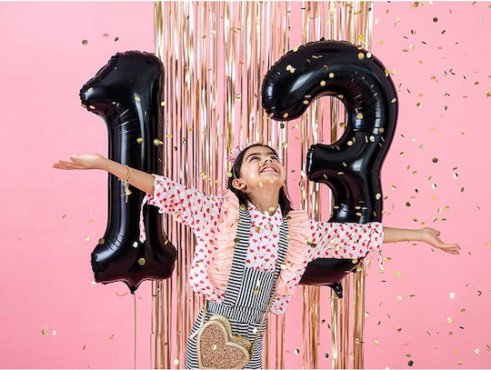 Number 1 Black Balloon 86cm