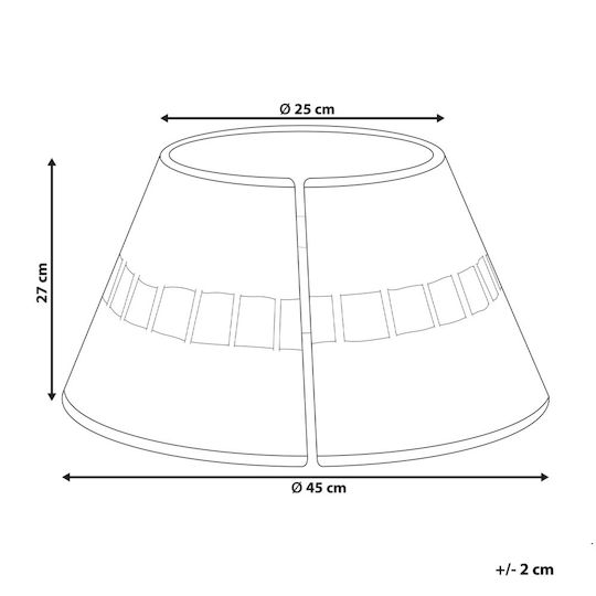 Fustă Brad De Crăciun Metalică Bej Φ45cm
