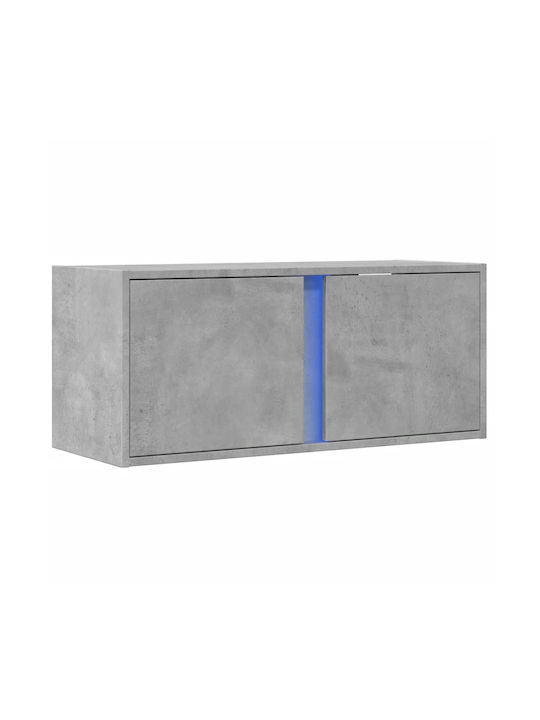 TV Stand Wooden Grey Concrete L80xW31xH35cm