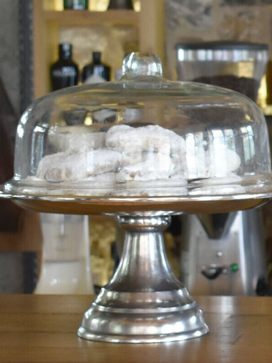 Karni Cake Stand Silver 30x30cm