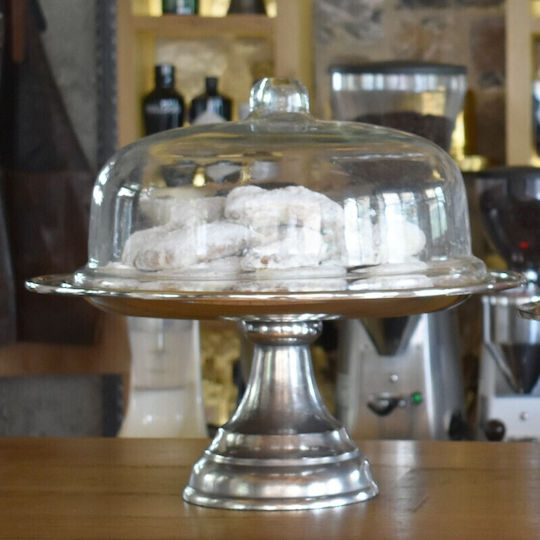 Karni Cake Stand Silver 30x30cm
