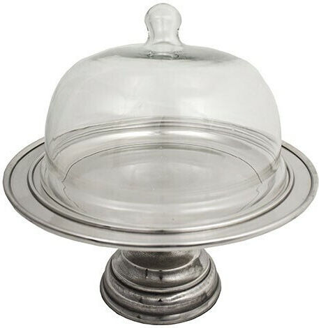 Karni Cake Stand Silver 30x30cm