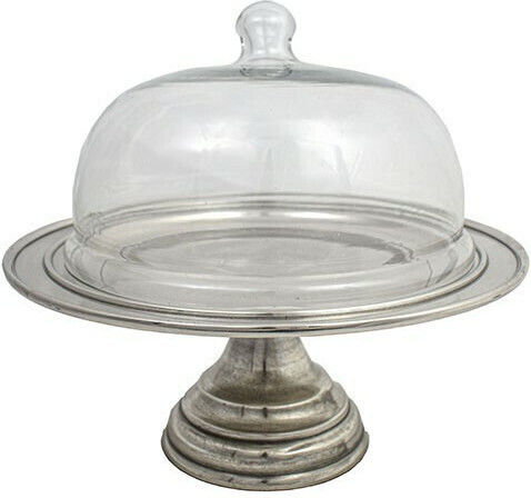 Karni Cake Stand Silver 30x30cm