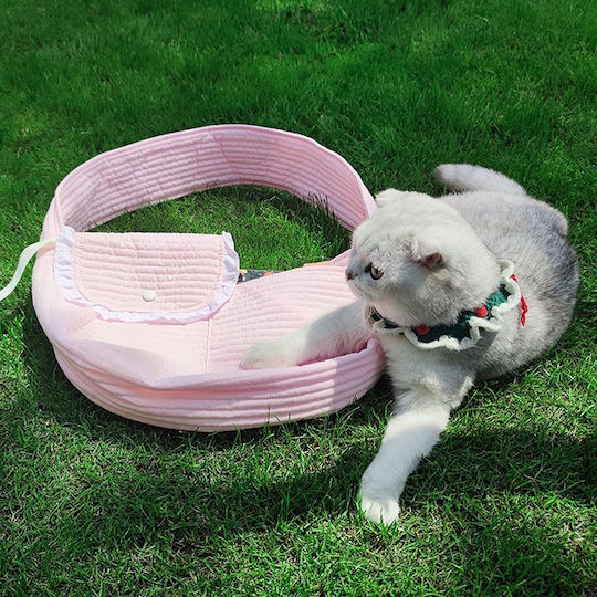 Текстилен преносвач за кучета и котки до 6 кг M43xW11xH29cm "kourk Cute" – Розов